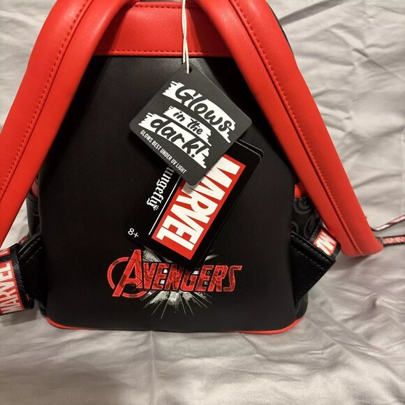 Marvel Avengers 60th Anniv. Glow in The Dark Loungefly Mini Backpack - NWT - Picture 4 of 5